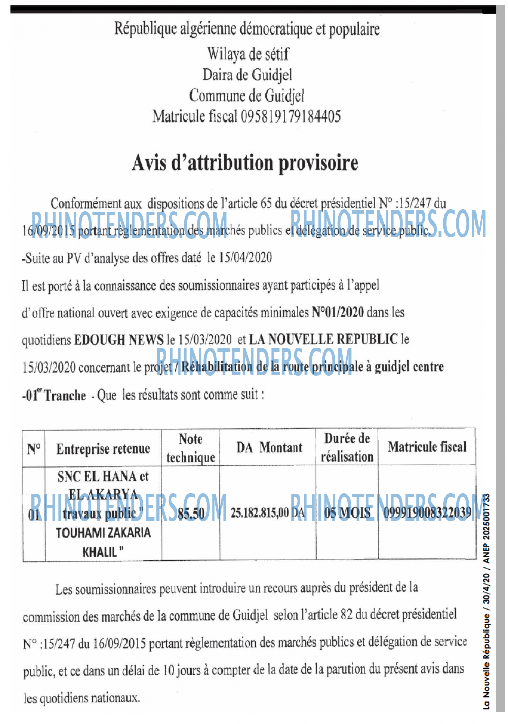 NOUVELLE REPUBLIQUE