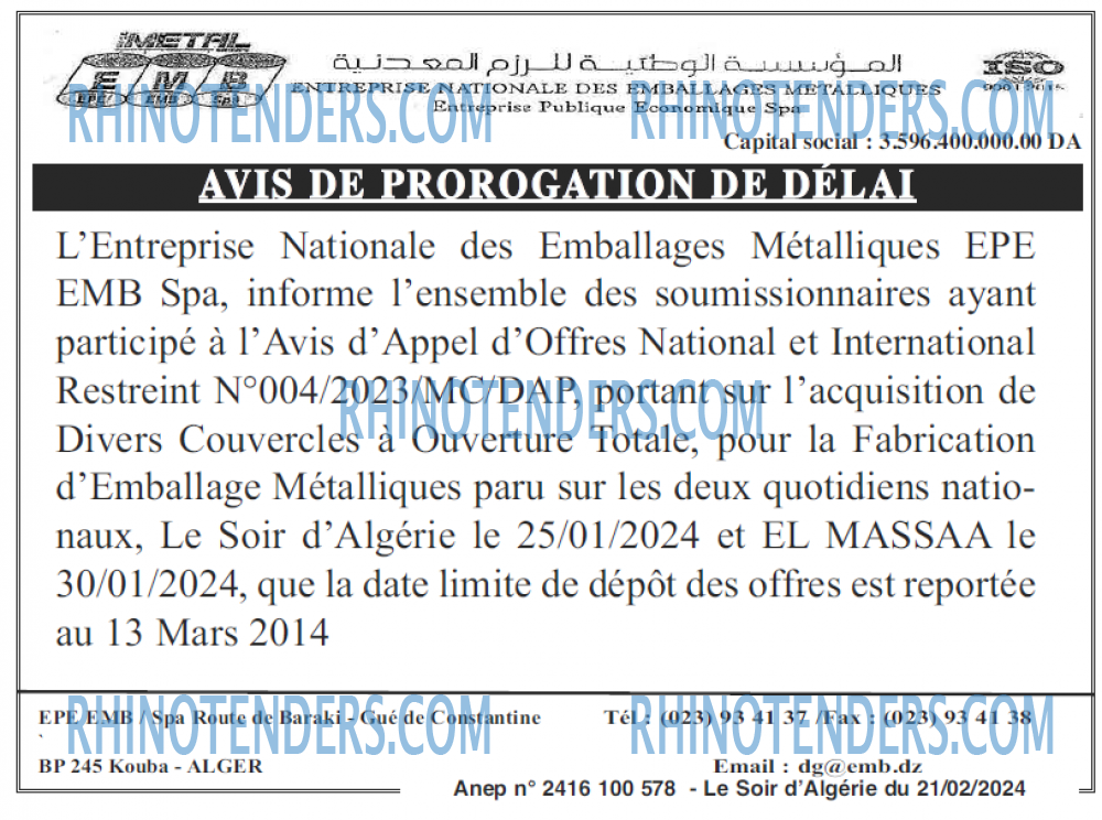 LE SOIR D'ALGERIE