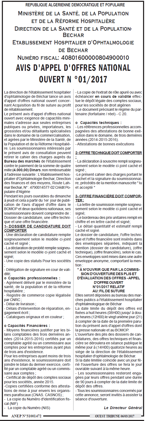 ouest TRIBUNE