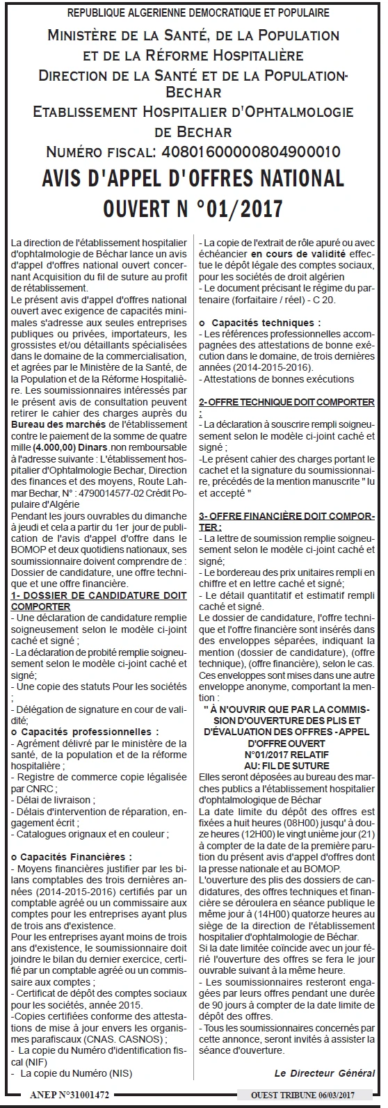 ouest TRIBUNE