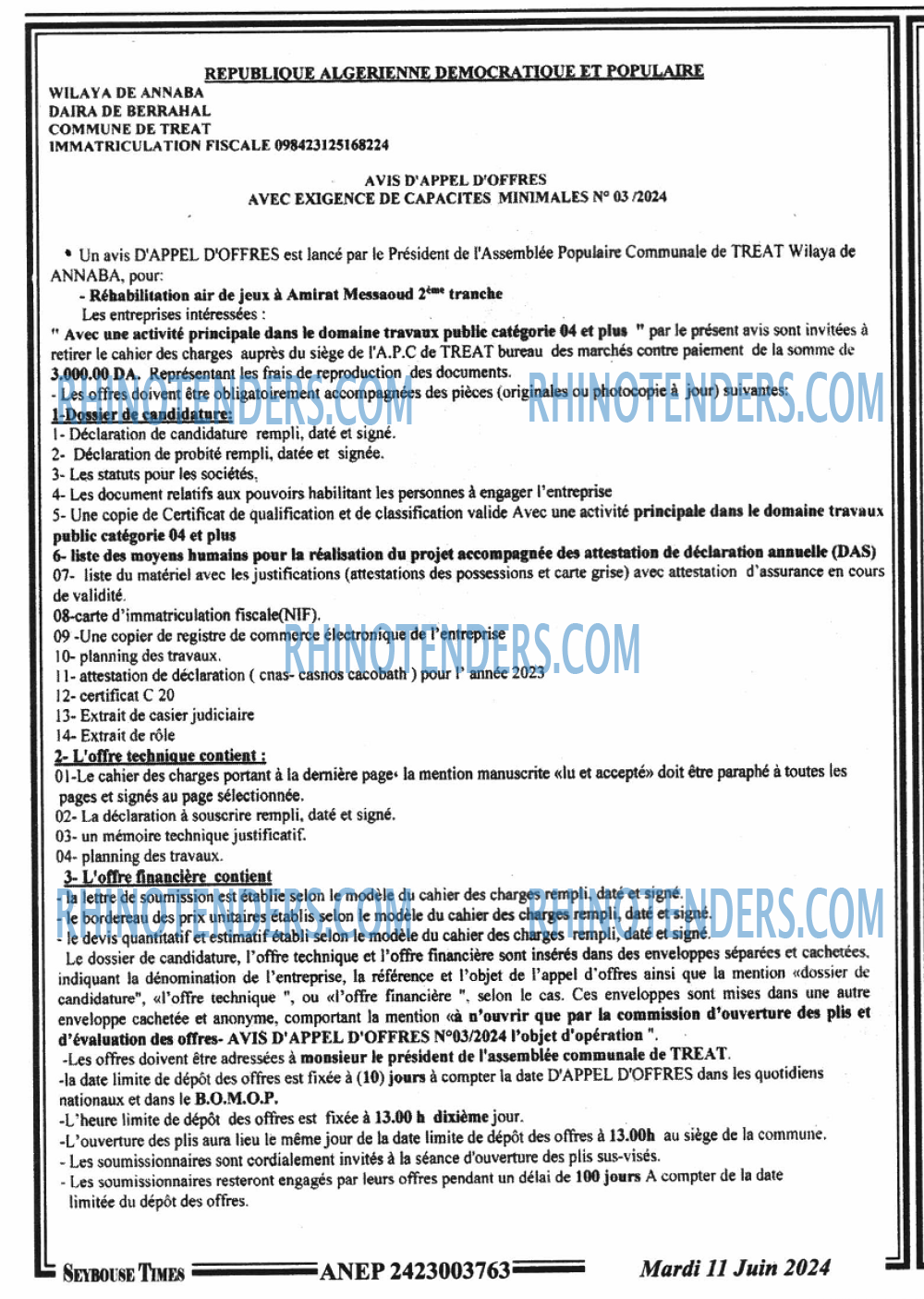 SEYBOUSSE TIMES