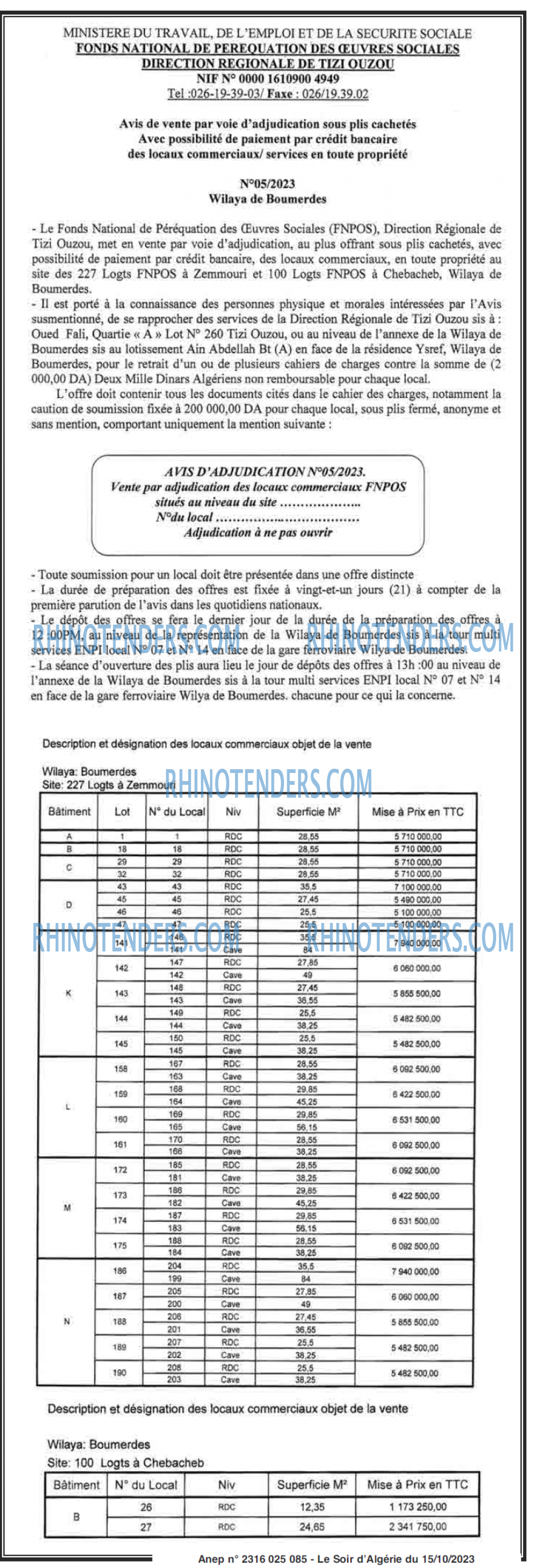 LE SOIR D'ALGERIE