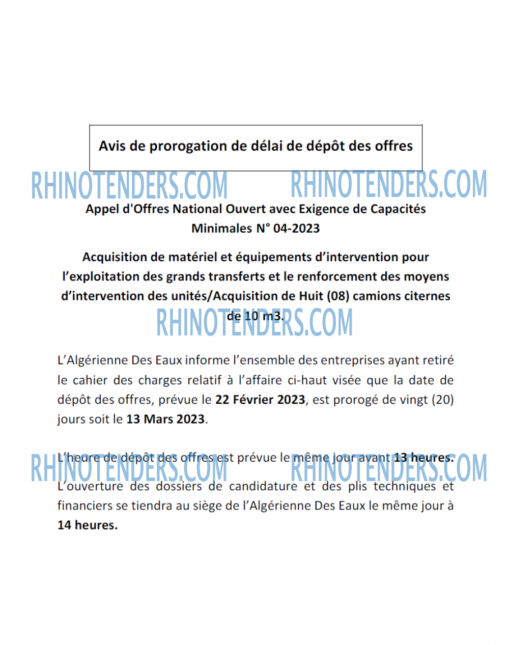 Rhinotenders
