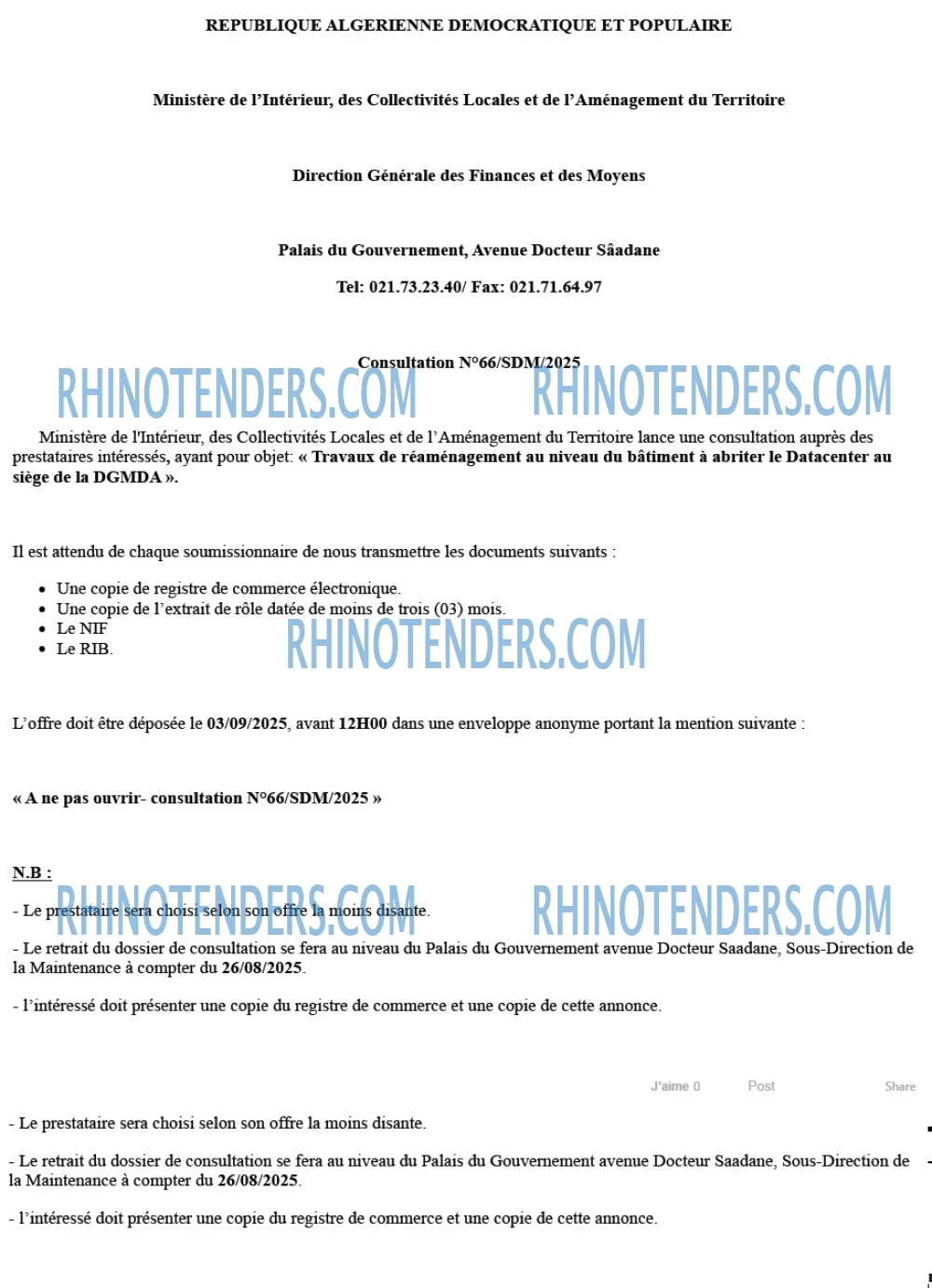 Rhinotenders