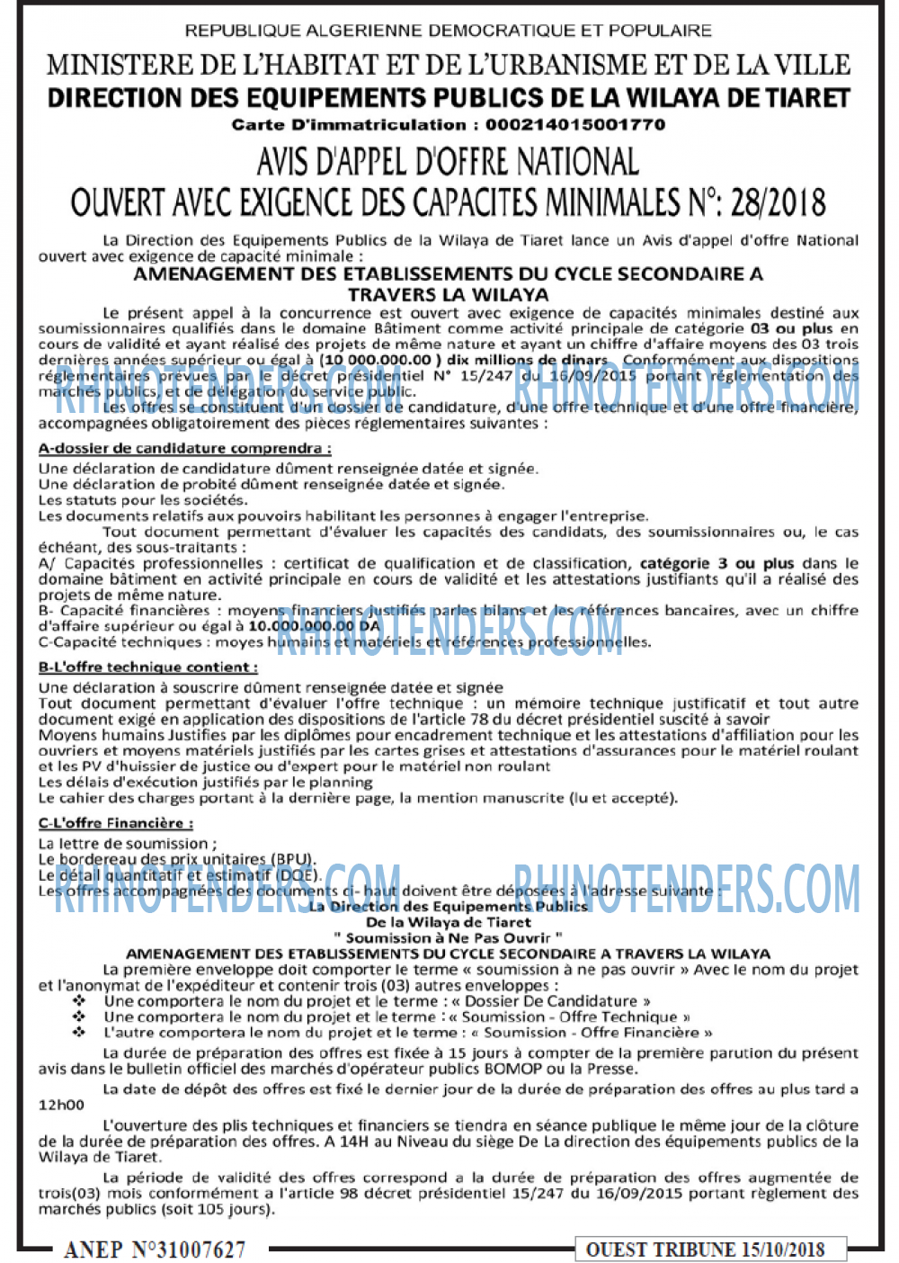 ouest TRIBUNE