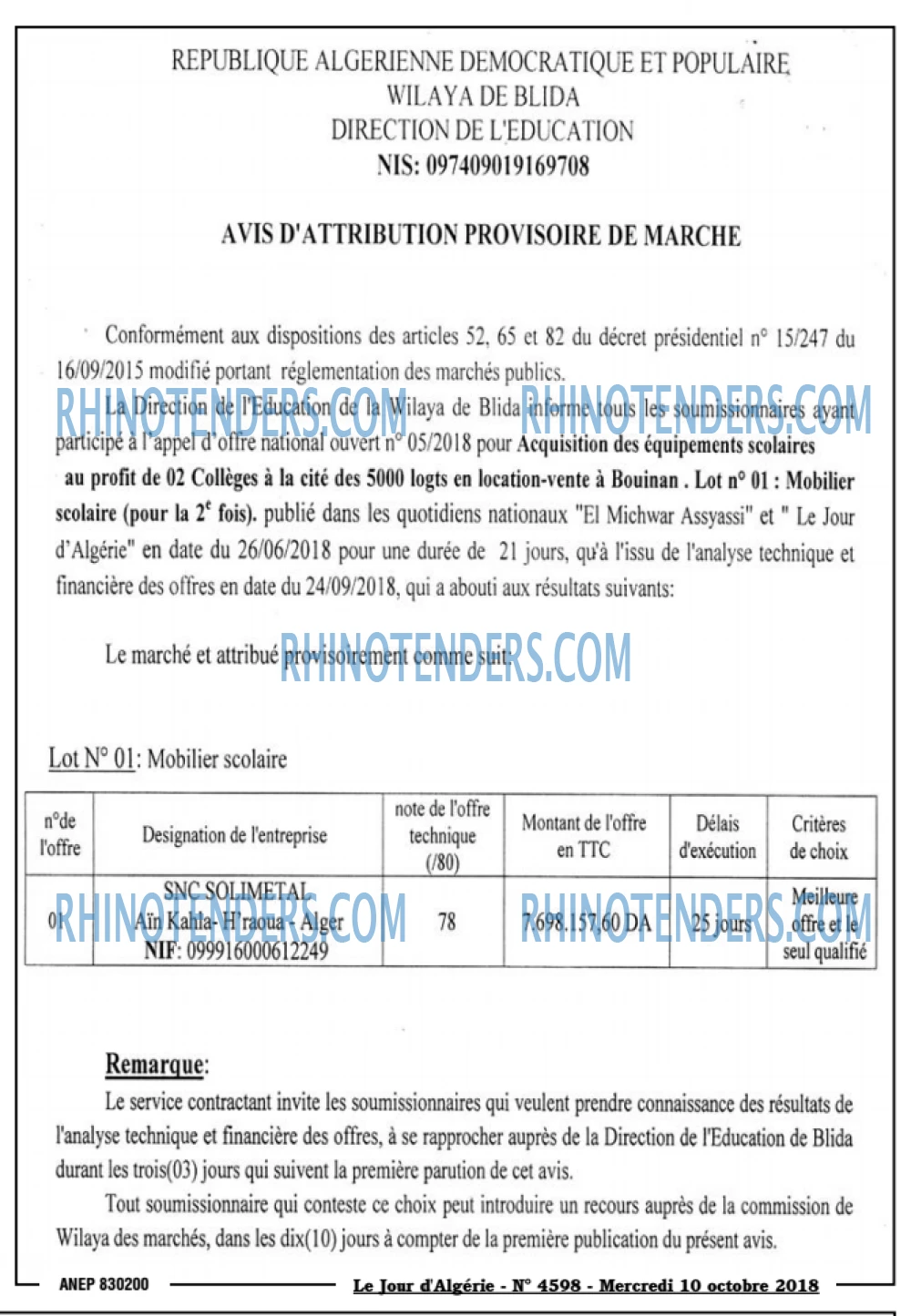 Le Jour d'Algérie