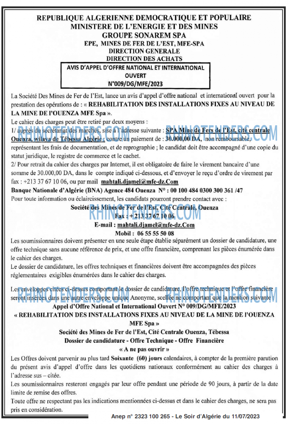 LE SOIR D'ALGERIE