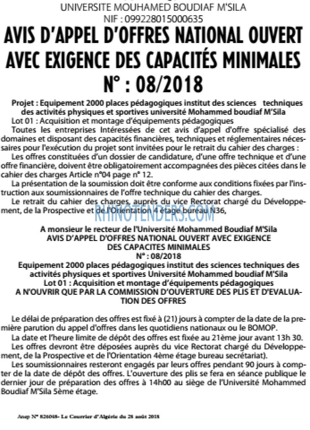 Le Courrier d'Algerie