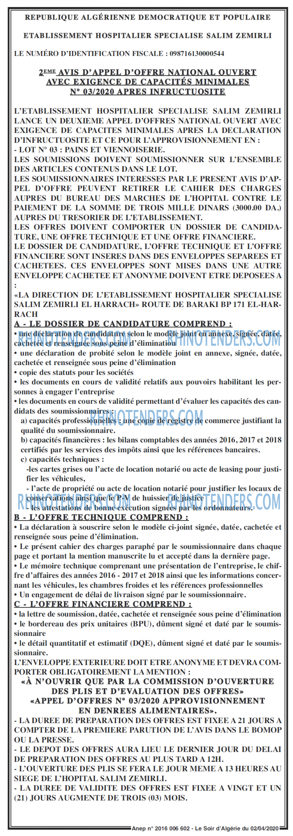 LE SOIR D'ALGERIE