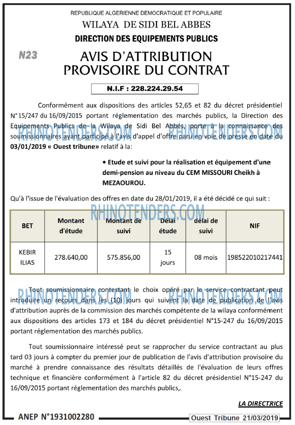 ouest TRIBUNE