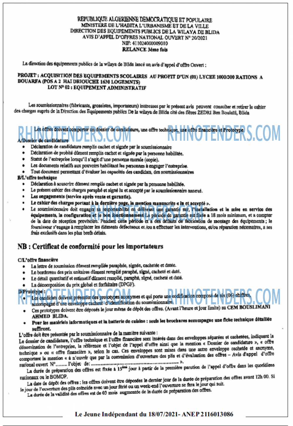 Jeune Independant