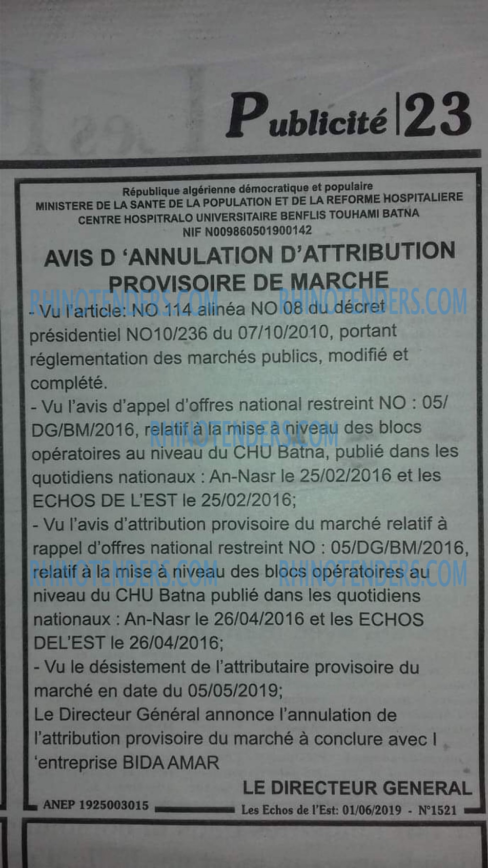 Les Echos de l'Est