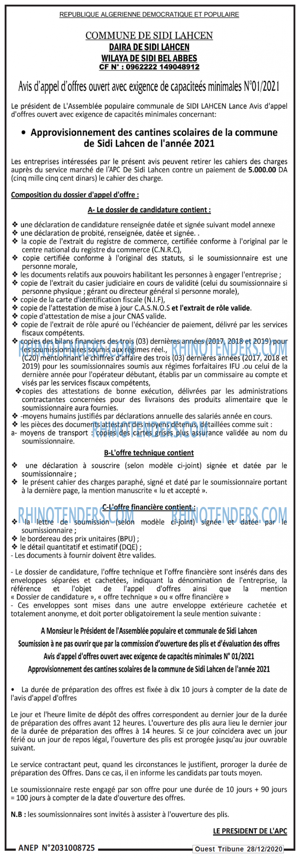 ouest TRIBUNE