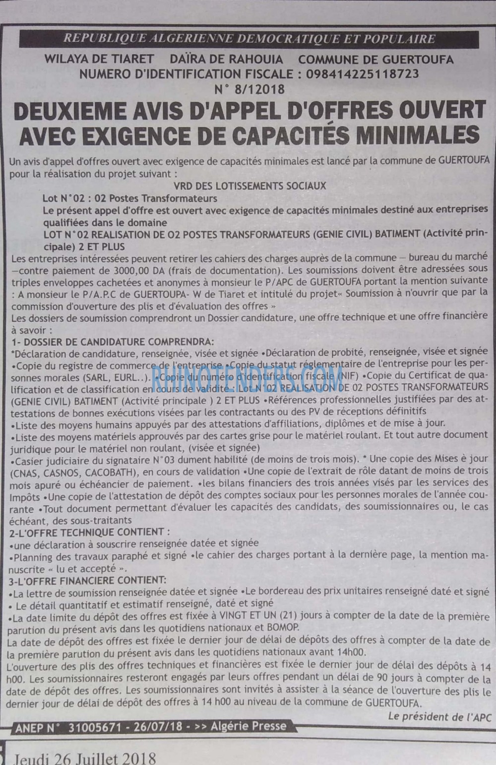 ALGERIE PRESSE