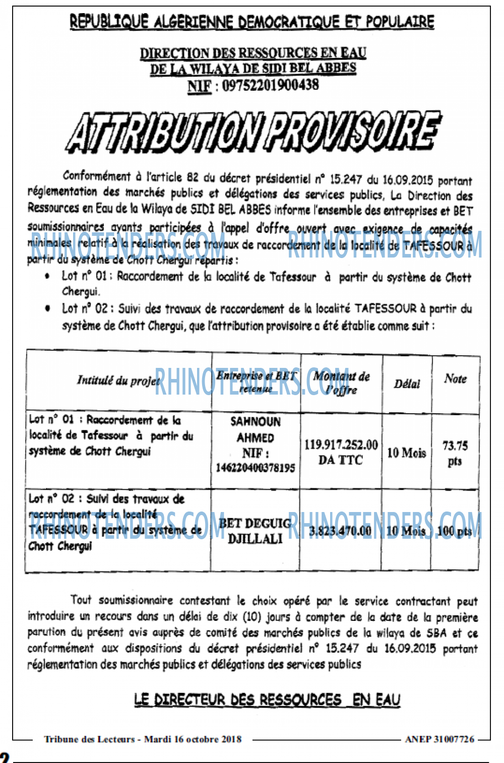 TRIBUNE DES LECTEURS