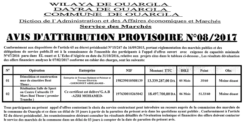 L'ECHO D'ALGERIE