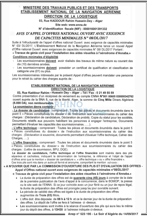 LE SOIR D'ALGERIE