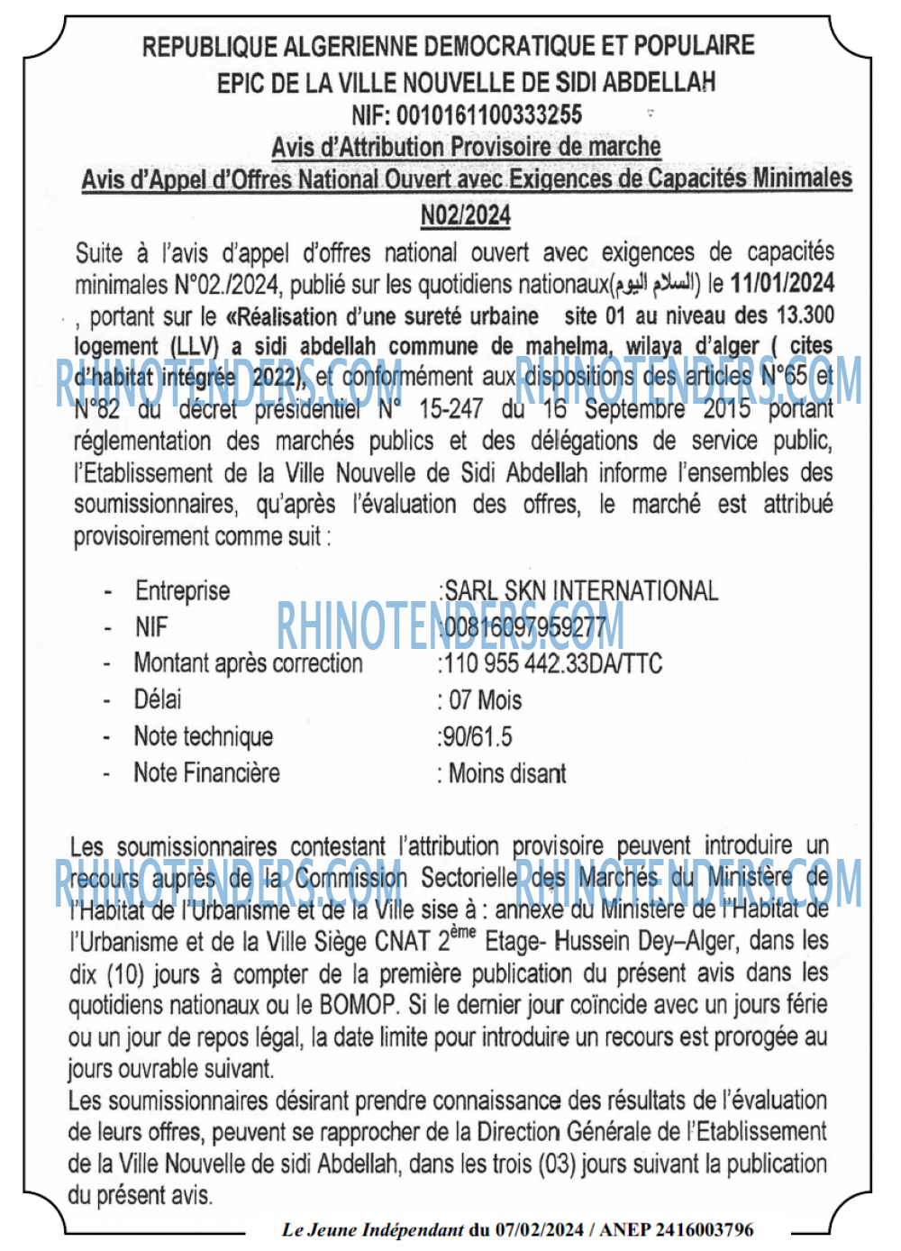 Le jeune indépendant