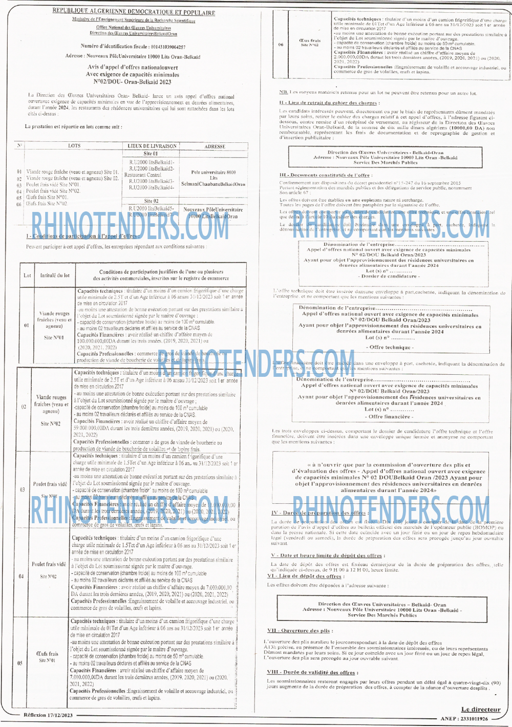 Rhinotenders