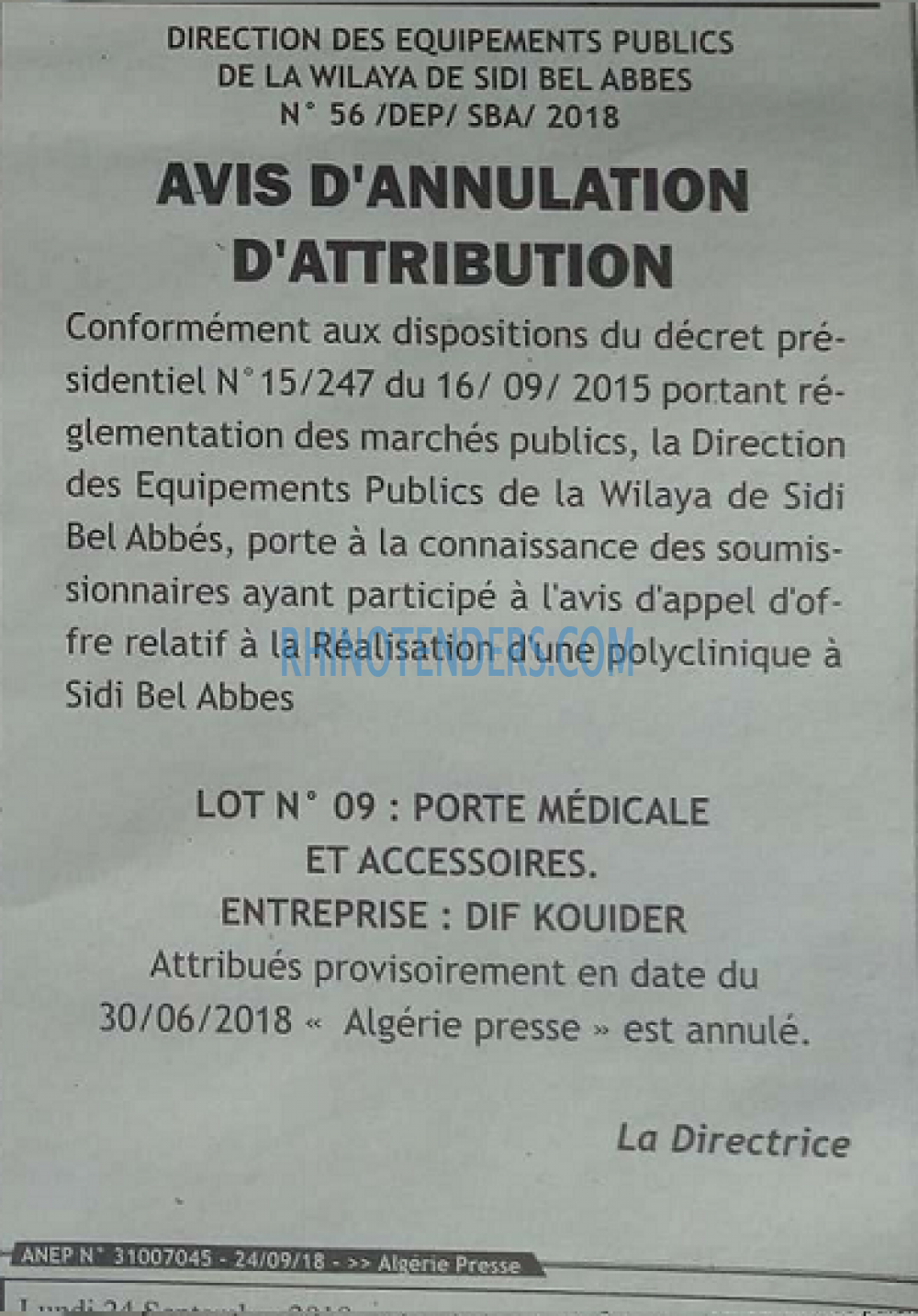 ALGERIE PRESSE