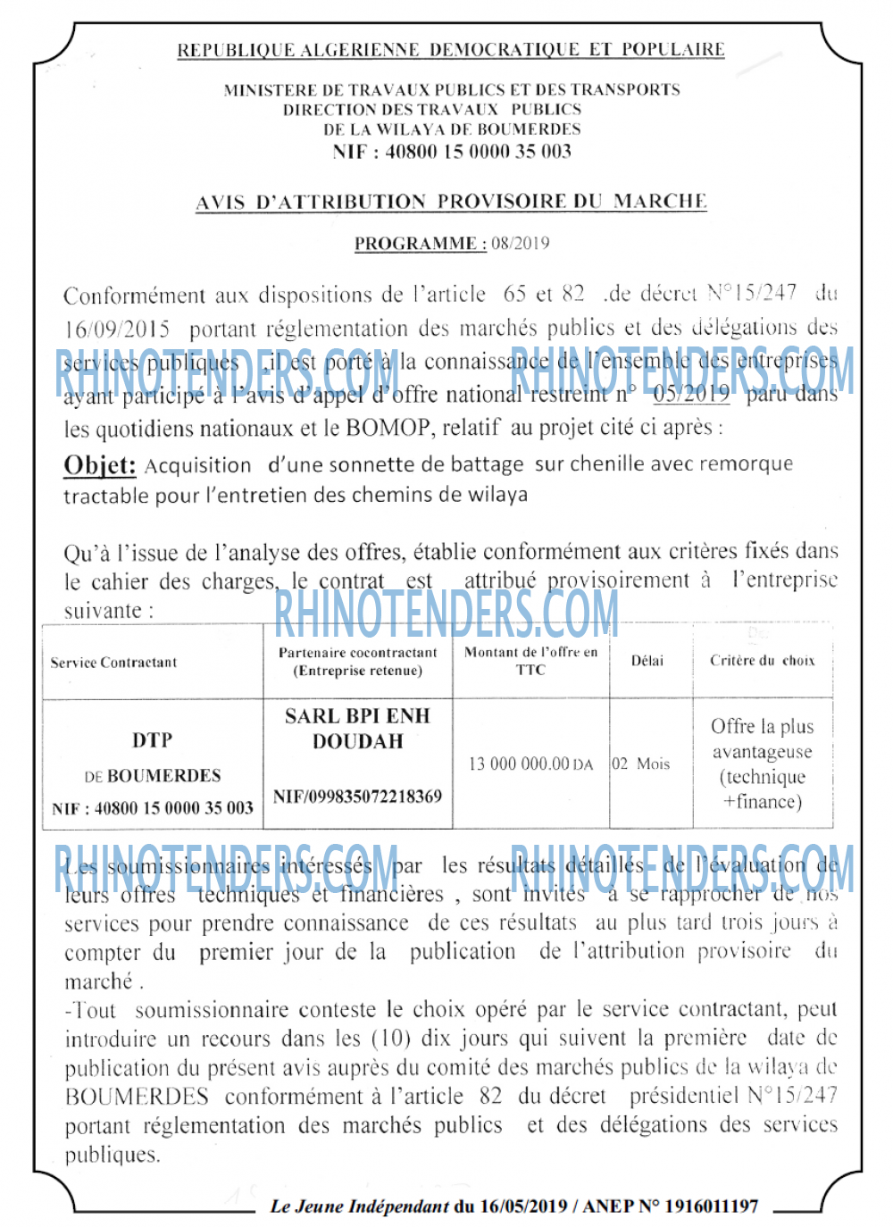 Jeune Independant