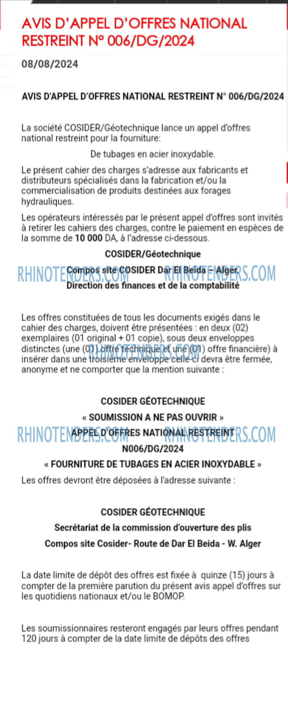 Rhinotenders