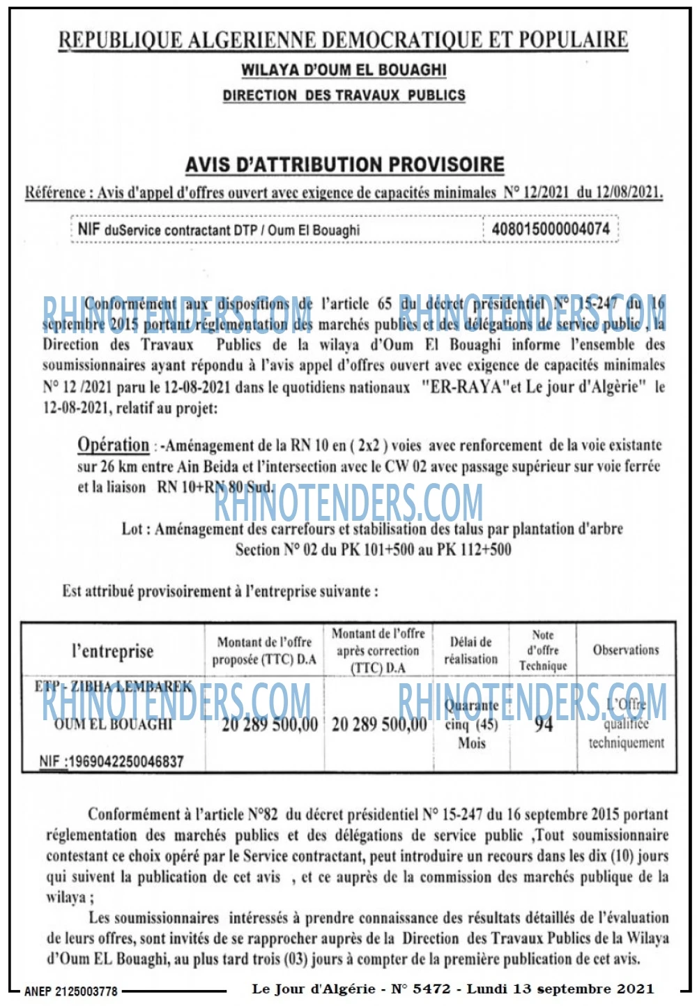 Le Jour d'Algérie