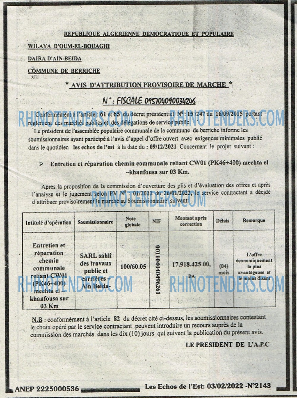 Les Echos de l'Est