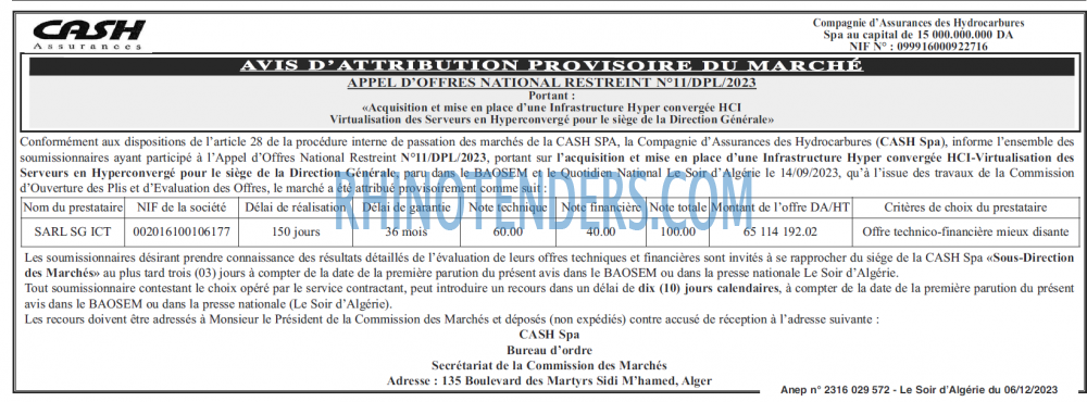 LE SOIR D'ALGERIE