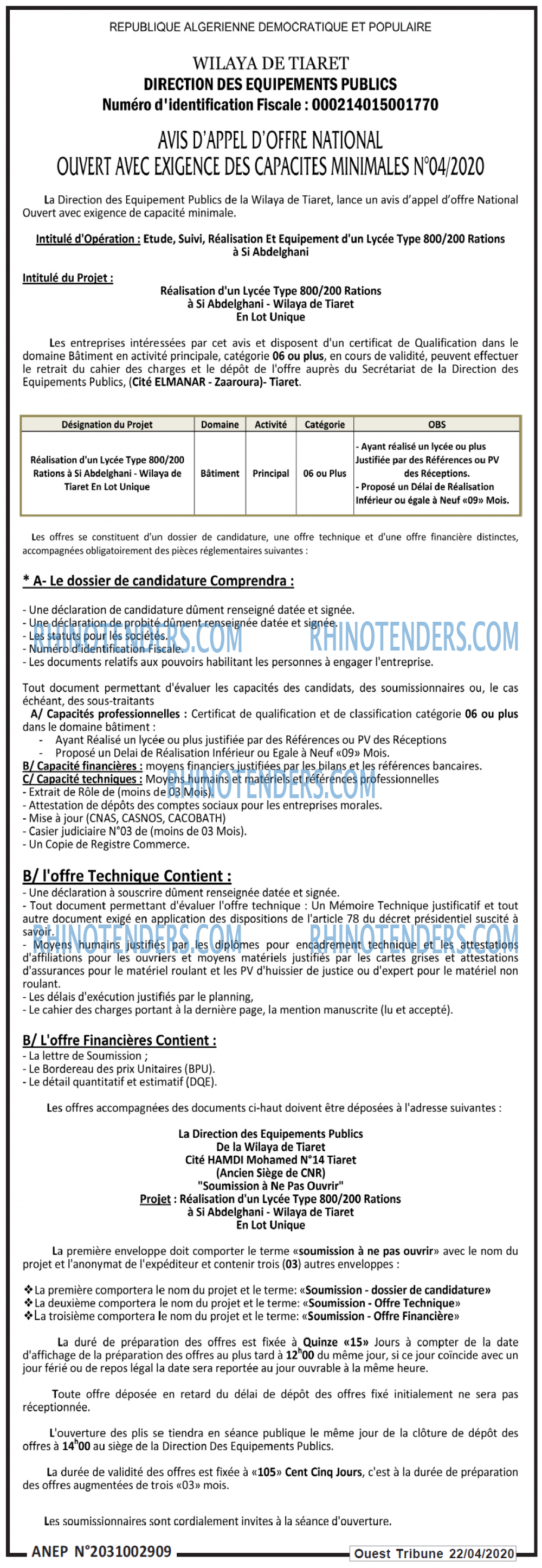 ouest TRIBUNE