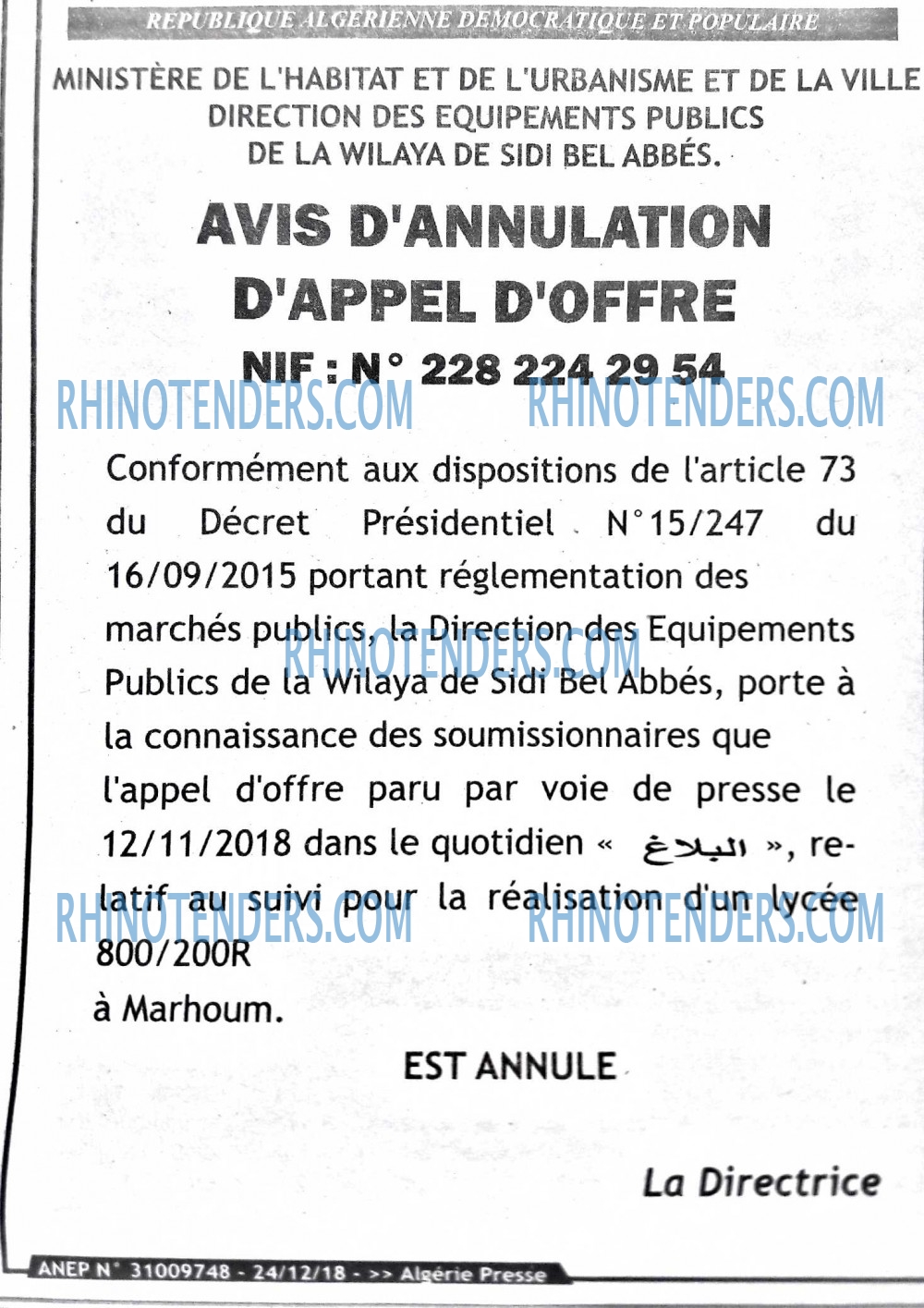 ALGERIE PRESSE