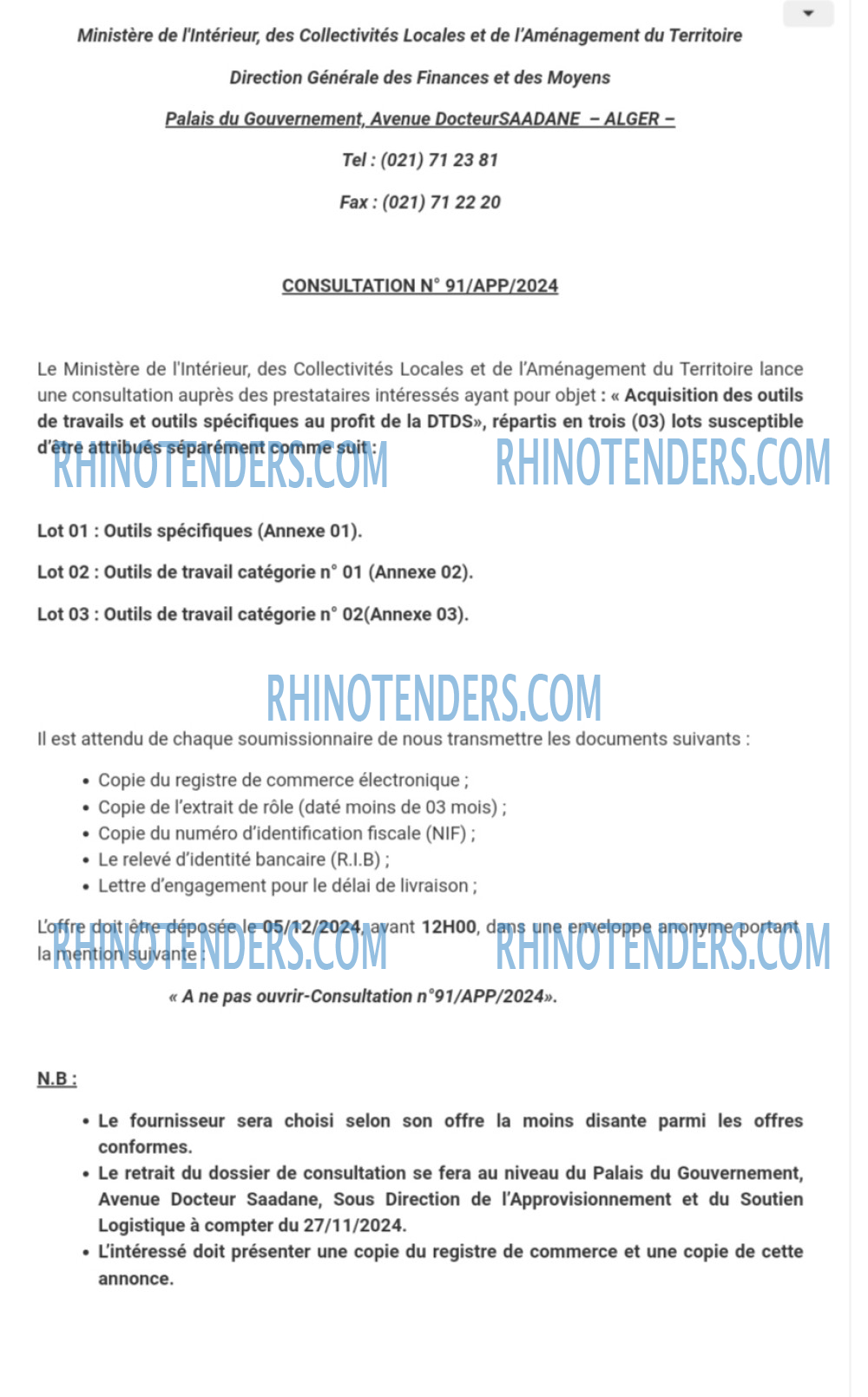 Rhinotenders
