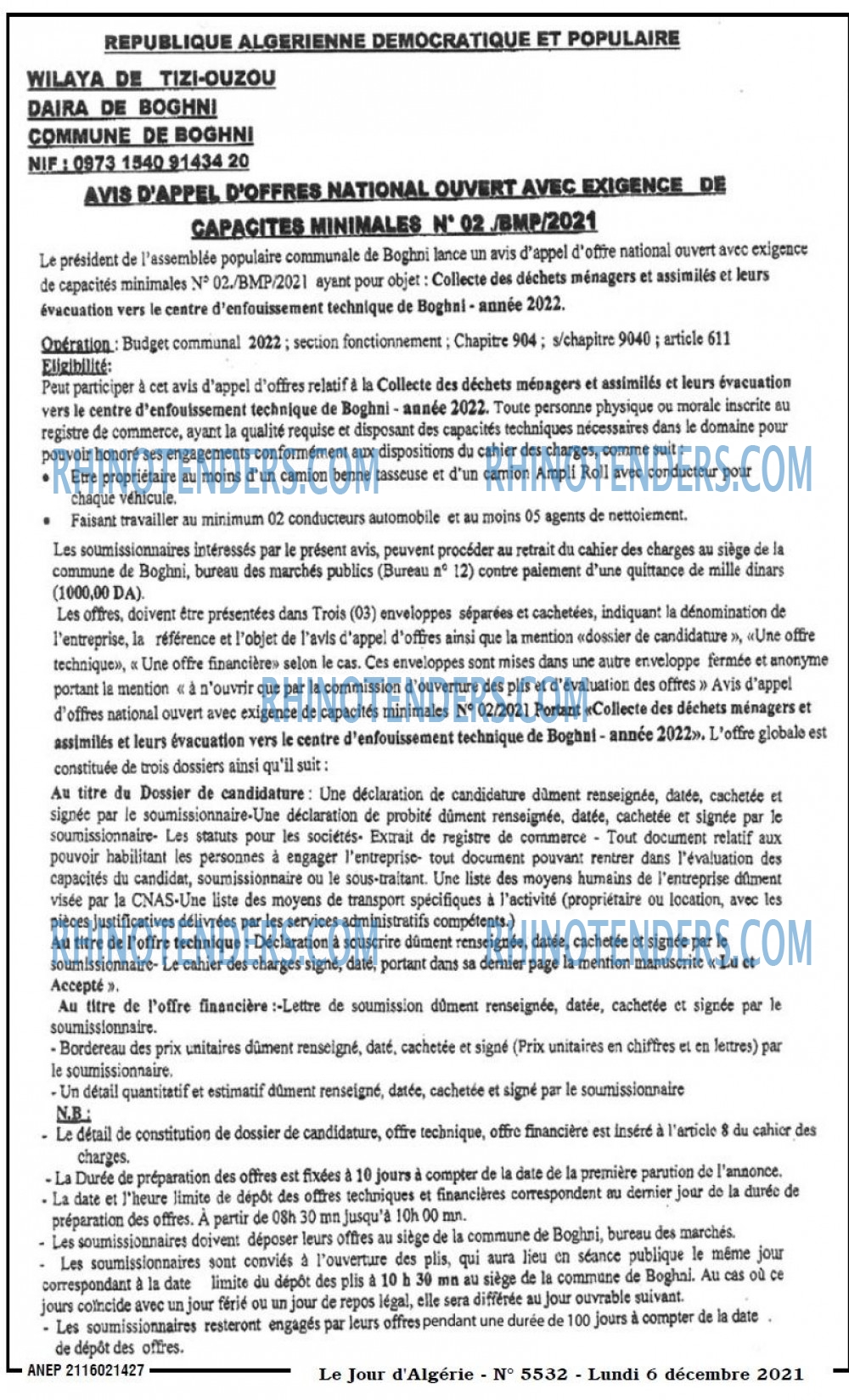 Le Jour d'Algérie