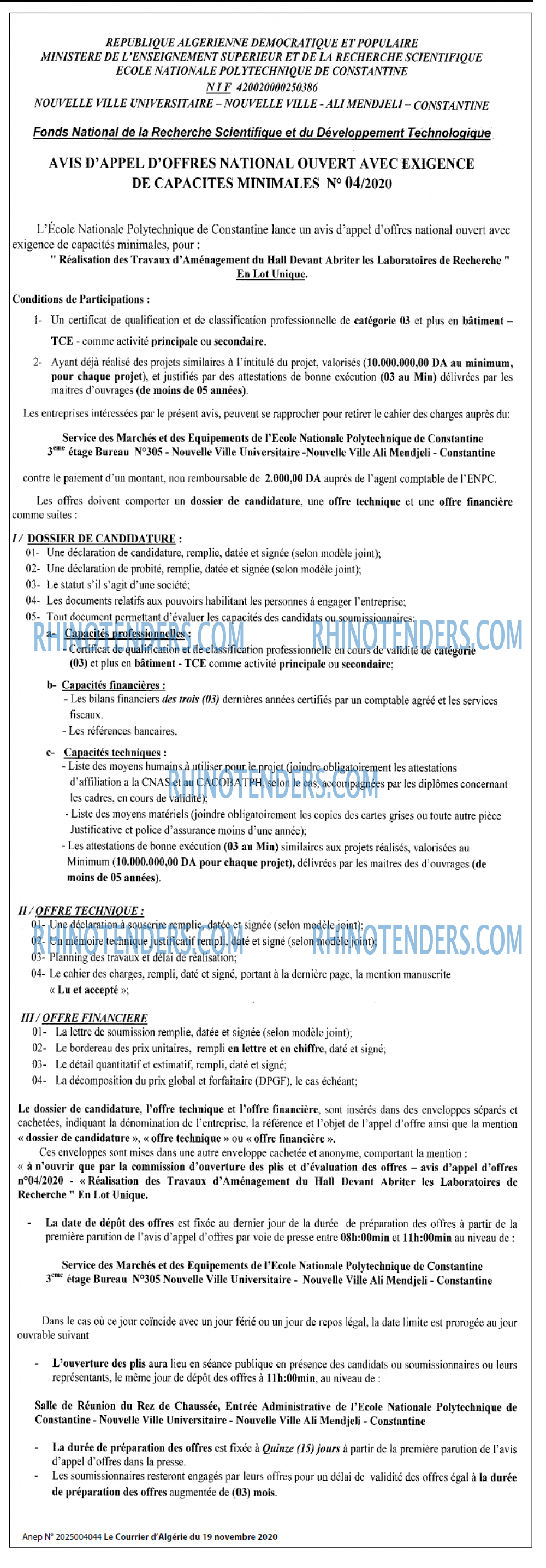 Le Courrier d'Algerie