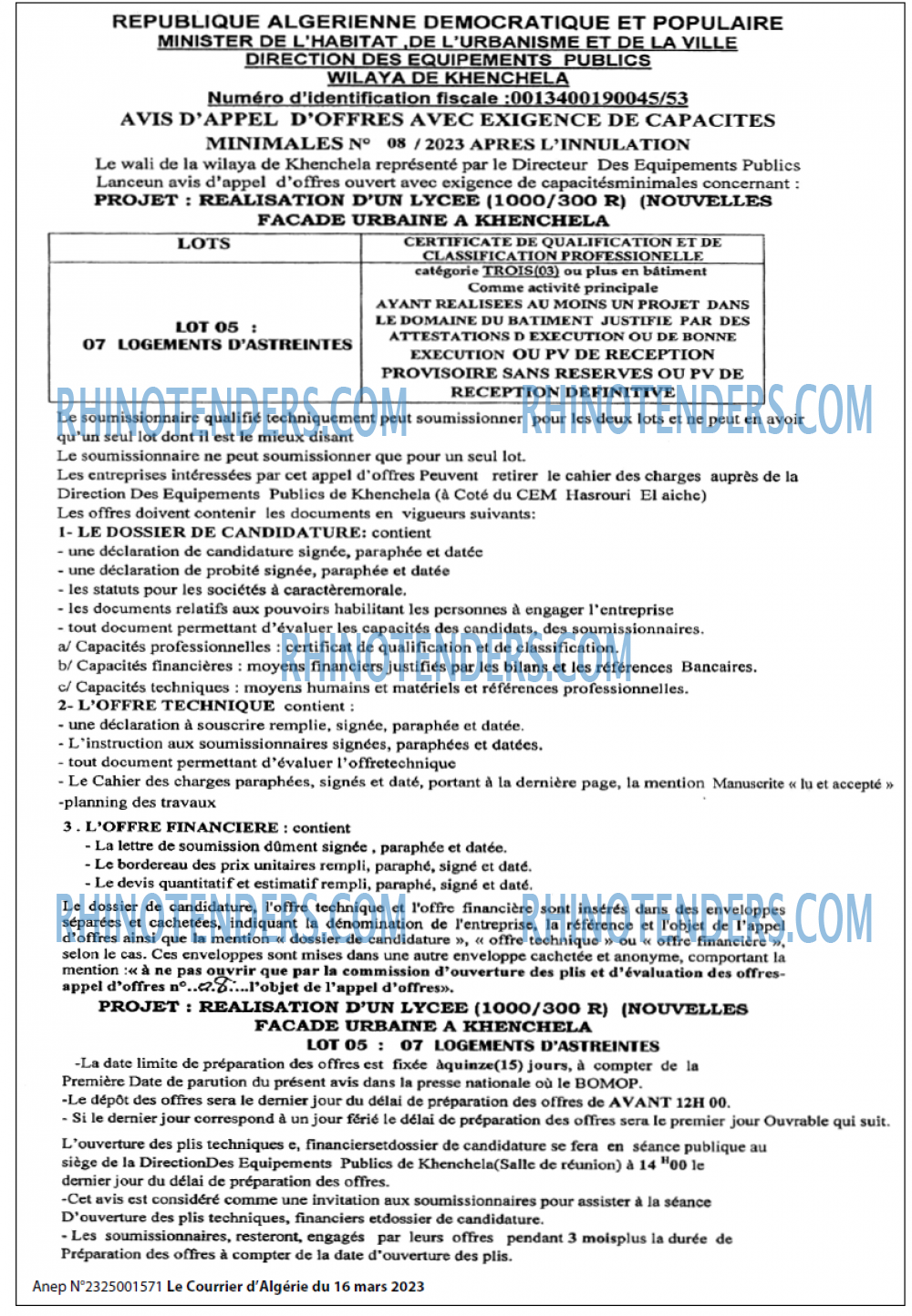 Le Courrier d'Algerie