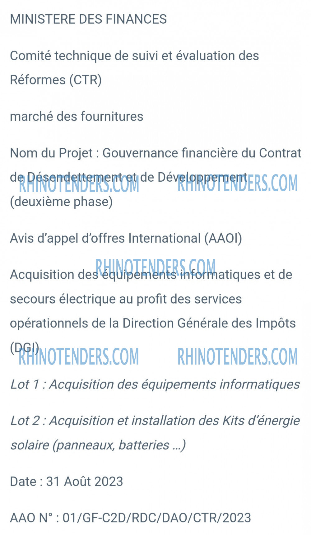 Rhinotenders