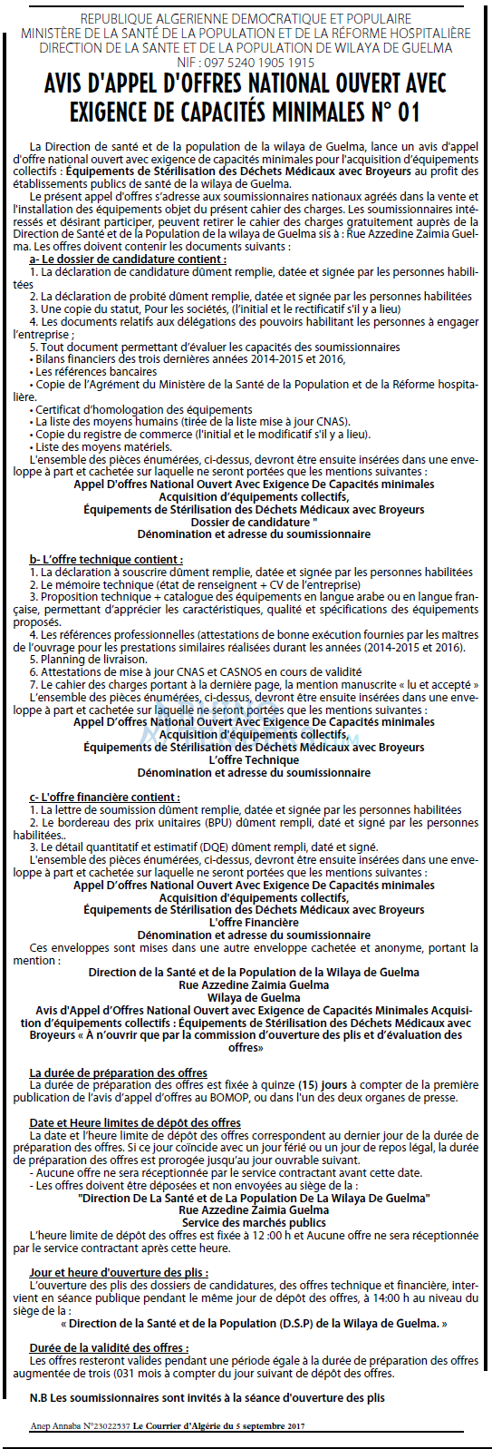 Le Courrier d'Algerie