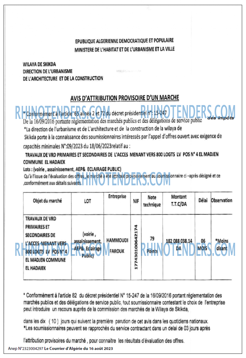 Le Courrier d'Algerie