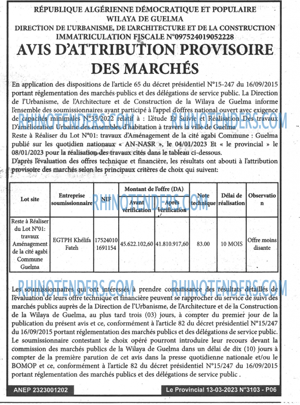 LE PROVINCIAL