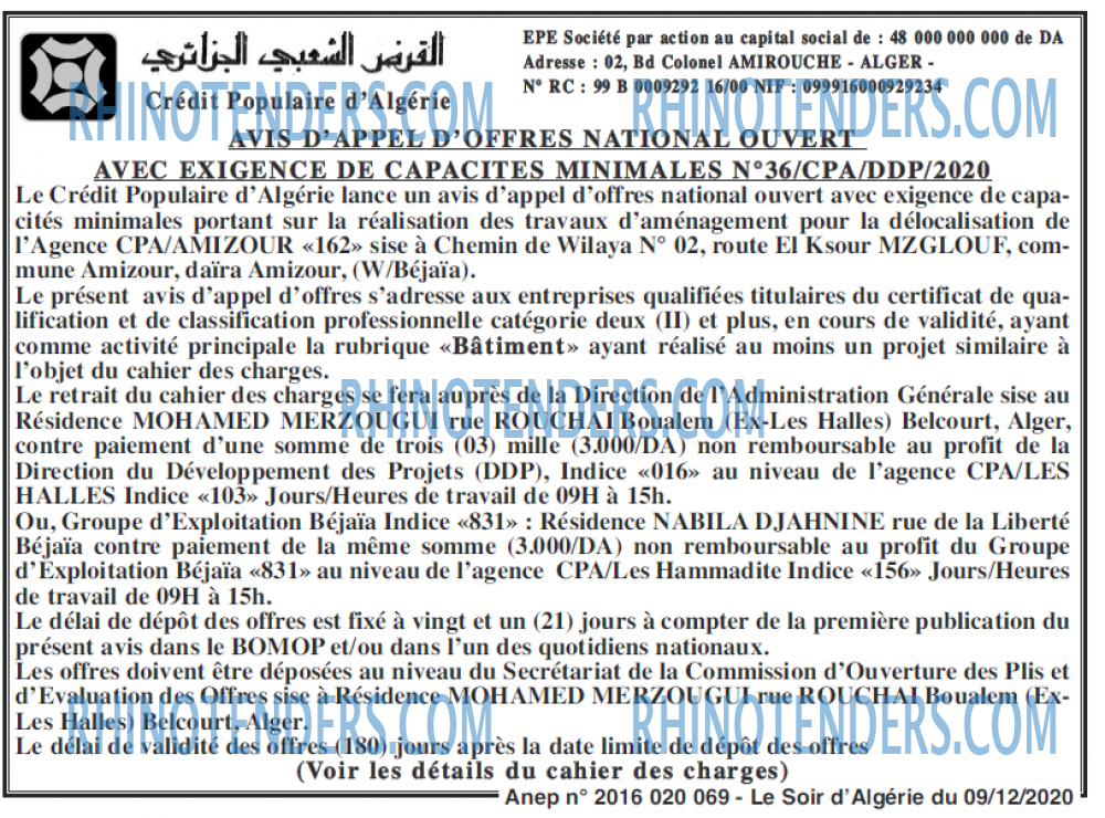 LE SOIR D'ALGERIE