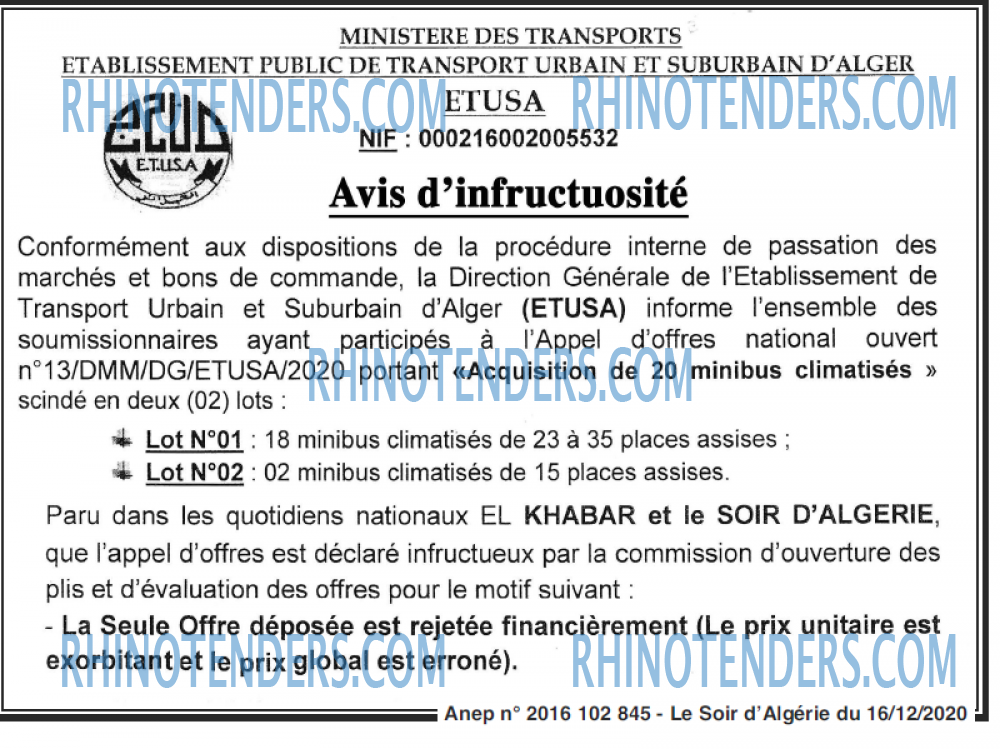 LE SOIR D'ALGERIE