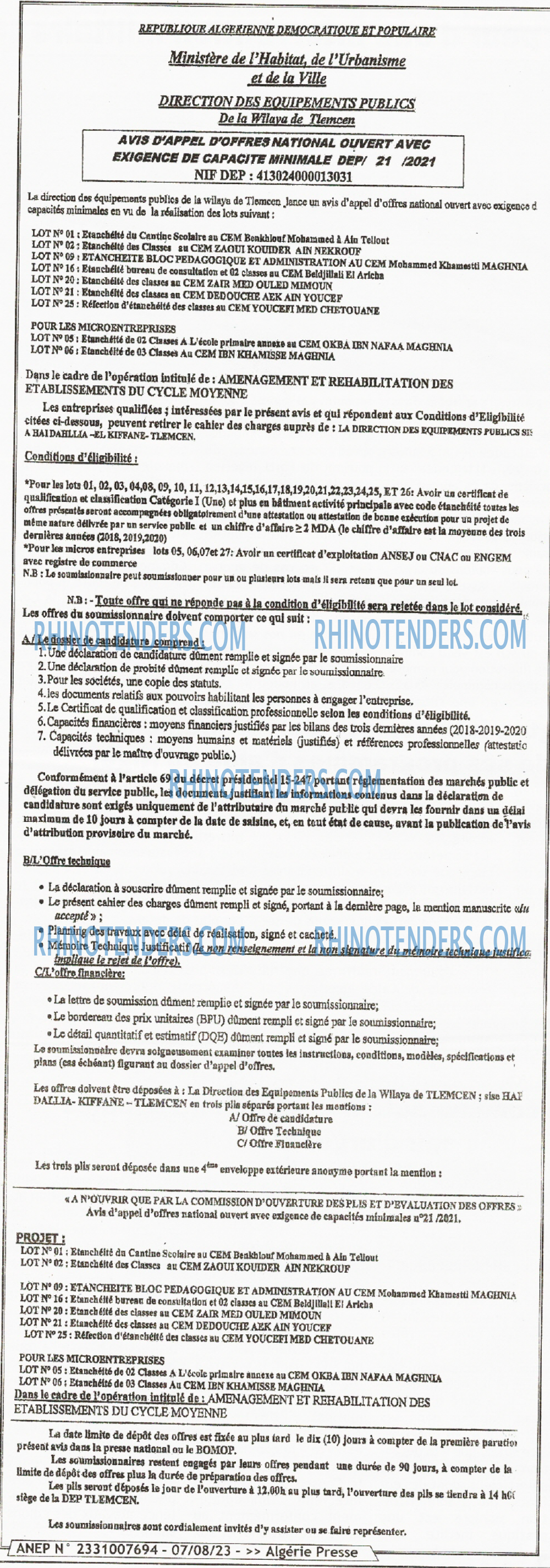 ALGERIE PRESSE