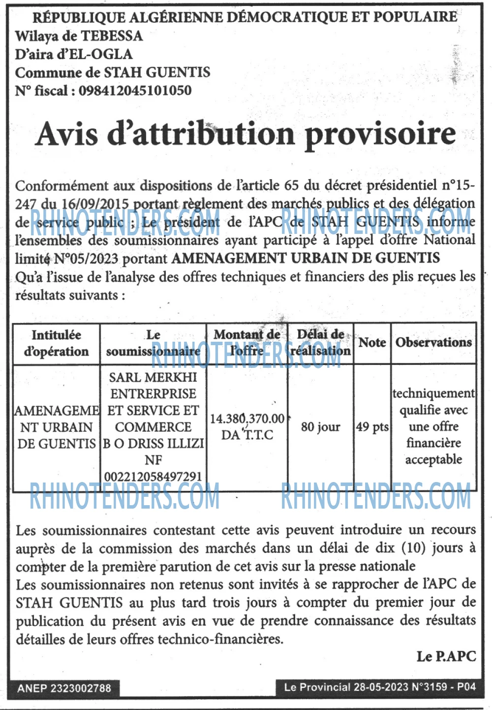 LE PROVINCIAL