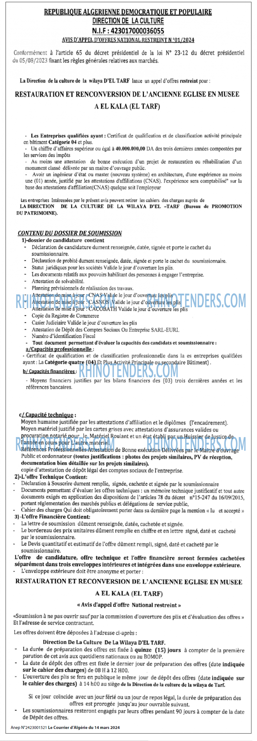 Le Courrier d'Algerie