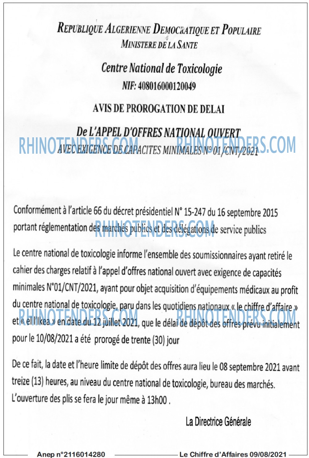 Le Chiffre d'Affaires