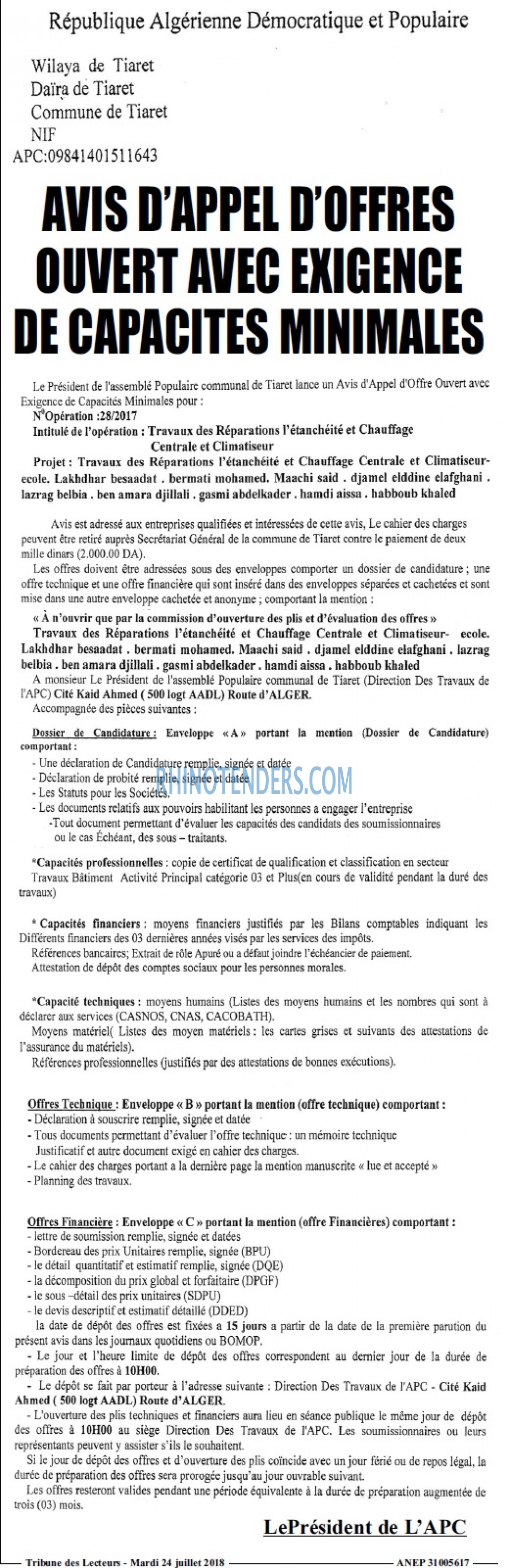 TRIBUNE DES LECTEURS