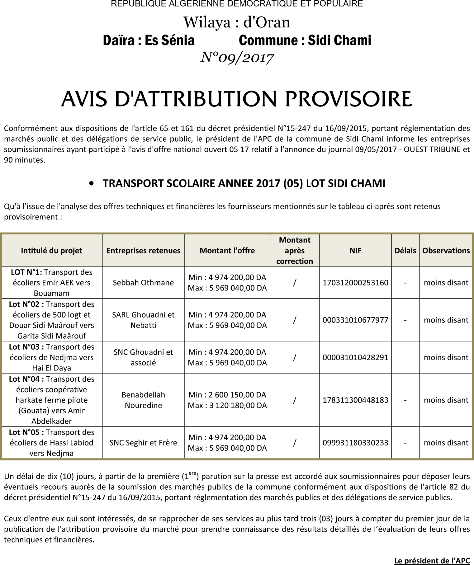 ouest TRIBUNE