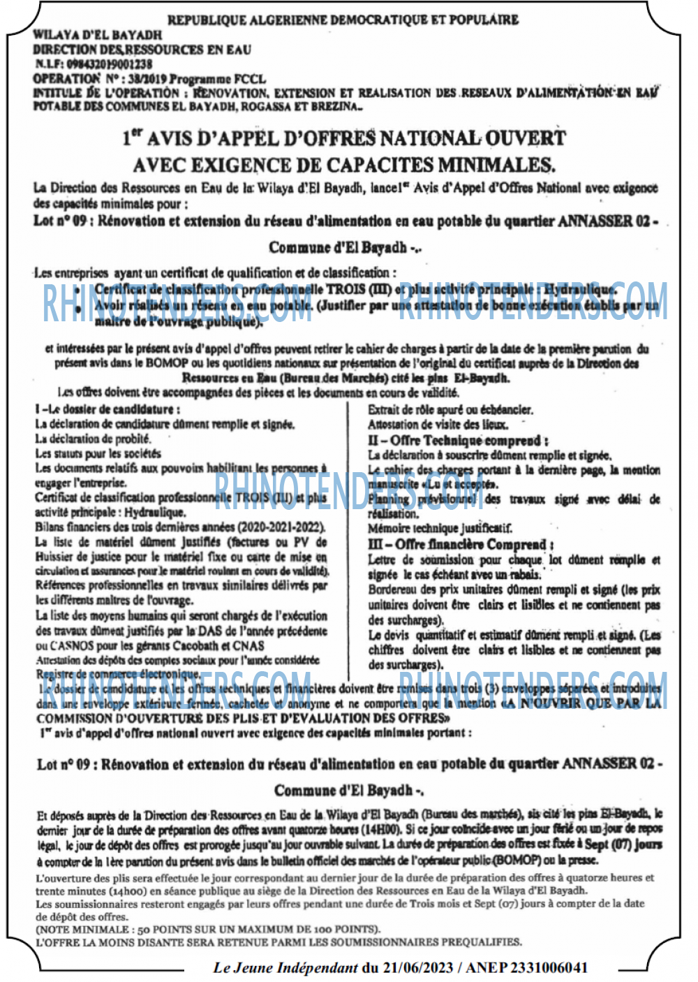 Le jeune indépendant