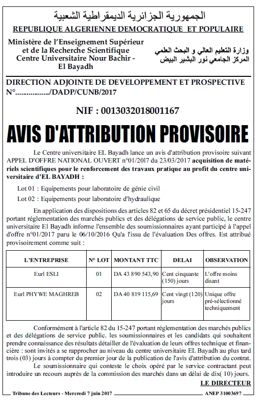 TRIBUNE DES LECTEURS