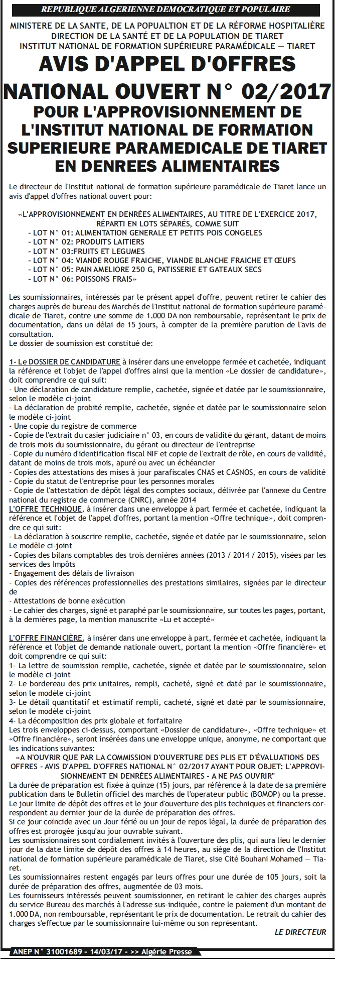 ALGERIE PRESSE